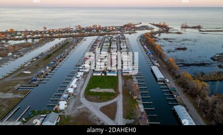 Nov 12 2020 Turkey point Ontario Canada aérien automne 2020. Luke Durda/Alamy Banque D'Images