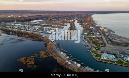 Nov 12 2020 Turkey point Ontario Canada aérien automne 2020. Luke Durda/Alamy Banque D'Images