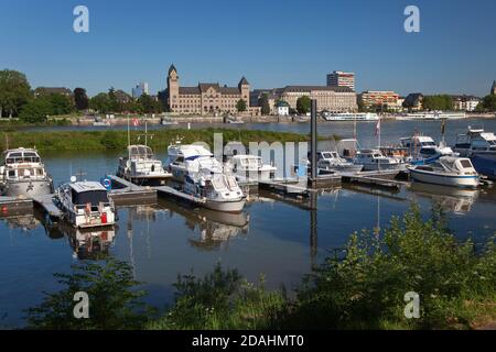 Géographie / Voyage, Allemagne, Rhénanie-Palatinat, Koblenz, vue sur le Rhin vers Konrad-Adenauer-, Additional-Rights-Clearance-Info-non-disponible Banque D'Images