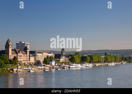 Géographie / Voyage, Allemagne, Rhénanie-Palatinat, Koblenz, vue sur le Rhin vers Konrad-Adenauer-, Additional-Rights-Clearance-Info-non-disponible Banque D'Images