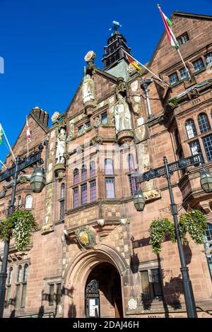 Le bâtiment de la Maison du Conseil a ouvert ses portes en 1917, architecture du XXe siècle de style Tudor, à Coventry, en Angleterre, au Royaume-Uni Banque D'Images