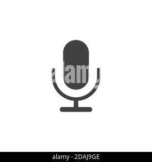 icône de microphone isolée sur fond blanc Illustration de Vecteur