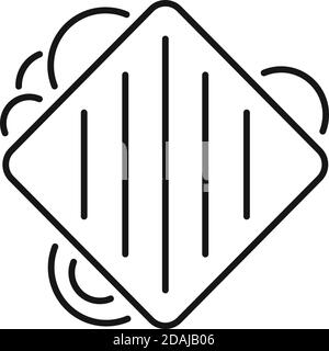 Icône de la barre sandwich de la vue de dessus, style de contour Illustration de Vecteur