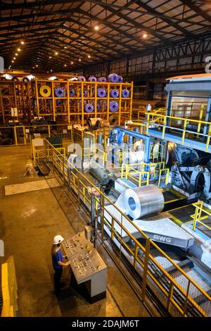 Le Tata steelworks à Port Talbot, au sud du pays de Galles - l'installation d'acier laminé à froid