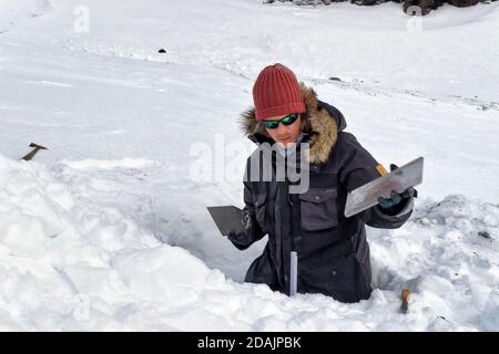 La recherche arctique en hiver Banque D'Images