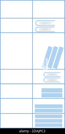 Bibliothèque de bureau objet vectoriel couleur plat Illustration de Vecteur