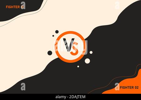 Les lettres versus VS combattent l'illustration vectorielle sur les arrière-plans à plat style avec demi-teinte Illustration de Vecteur