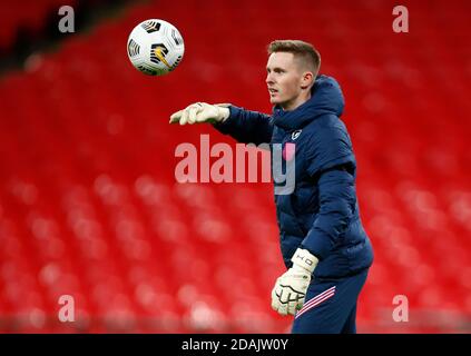 WEMBLEY, Royaume-Uni, NOVEMBRE 12: Gardien de but Caoimhín Kelleher (Liverpool) de la République d'Irlande pendant l'échauffement avant le match pendant l'Internationa Banque D'Images