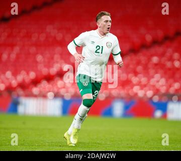 WEMBLEY, Royaume-Uni, NOVEMBRE 12 : Ronan Curtis (Portsmouth) de la République d'Irlande pendant International friendly entre l'Angleterre et la République d' Banque D'Images