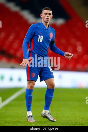 WEMBLEY, Royaume-Uni, NOVEMBRE 12 : Phil Foden (ville de Manchester) d'Englandaunlan International friendly entre l'Angleterre et la République d'Irlande à Banque D'Images