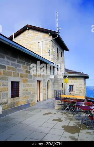 The Kehlsteinhaus (également connu sous le nom de The Eagle's Nest) Au-dessus du Kehlstein à 1.834m se trouve l'ancien La maison d'Hitler et le quartier général sud de l'Eagle Banque D'Images