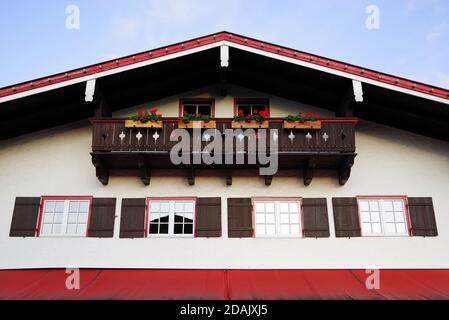 Architecture traditionnelle à Saint Gilgen, Autriche, Europe Banque D'Images