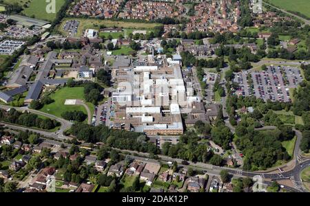 Vue aérienne de l'hôpital général de Leicester Banque D'Images