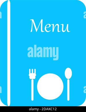 Icône de menu plate. Pictogramme bleu sur fond blanc. Symbole d'illustration vectorielle Illustration de Vecteur