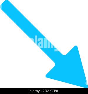 Icône de flèche plate. Pictogramme bleu sur fond blanc. Symbole d'illustration vectorielle Illustration de Vecteur