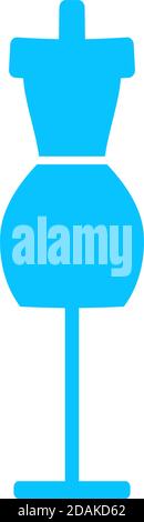 Mannequin icône plate. Pictogramme bleu sur fond blanc. Symbole d'illustration vectorielle Illustration de Vecteur