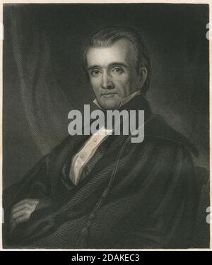 Gravure antique c1860, James K. Polk. James KNOX Polk (1795-1849) a été le 11e président des États-Unis, de 1845 à 1849. SOURCE : GRAVURE ORIGINALE Banque D'Images