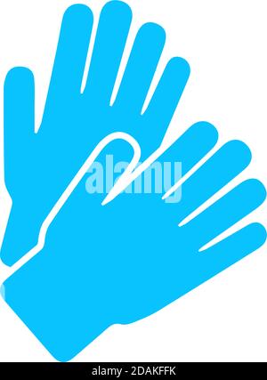 Icône d'applaudissements plate. Pictogramme bleu sur fond blanc. Symbole d'illustration vectorielle Illustration de Vecteur