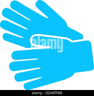 Gants de jardin Icon Flat. Pictogramme bleu sur fond blanc. Symbole d'illustration vectorielle Illustration de Vecteur