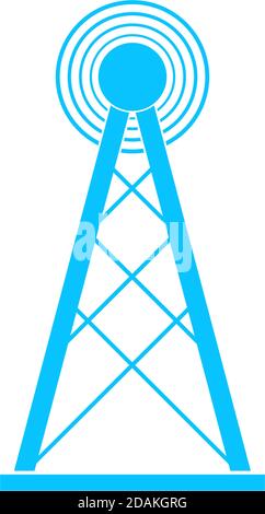 Icône du radar de radiolocalisation plate. Pictogramme bleu sur fond blanc. Symbole d'illustration vectorielle Illustration de Vecteur