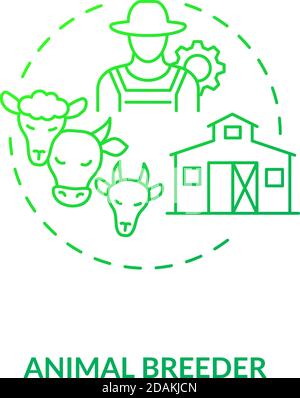 Icône de concept d'éleveur d'animaux Illustration de Vecteur