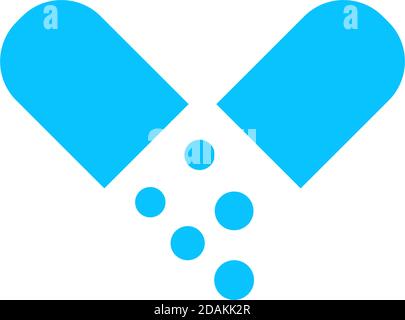 Icône médicaments. Pictogramme bleu sur fond blanc. Symbole d'illustration vectorielle Illustration de Vecteur