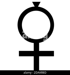 symbole ankh copte sur fond blanc. Banque D'Images