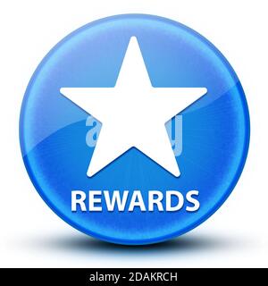 Récompenses (icône en forme d'étoile) globe oculaire bleu brillant bouton rond illustration abstraite Banque D'Images