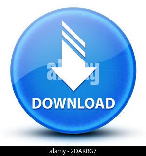 Télécharger l'illustration abstraite du bouton rond bleu brillant de l'œil Banque D'Images