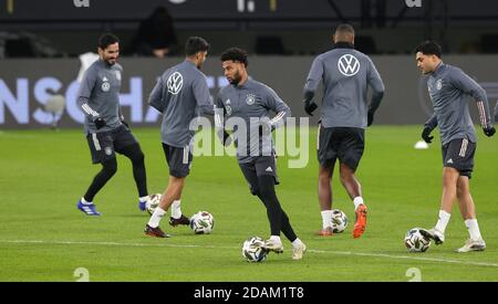 Leipzig, Allemagne. 14 novembre 2020. Firo: 13.11.2020 football, football: UEFA NATIONS LEAGUE, Landerspiel Nationalmannschaft Allemagne, GER - Ukraine GNABRY et AMIRI | usage dans le monde crédit: dpa/Alay Live News Banque D'Images