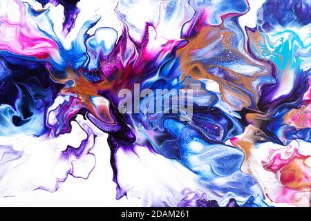 Arrière-plan abstrait d'art fluide coloré. Thème floral Banque D'Images