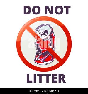 Ne pas laisser l'affiche à portée de la litière. Clipart pour l'impression. Illustration vectorielle Illustration de Vecteur