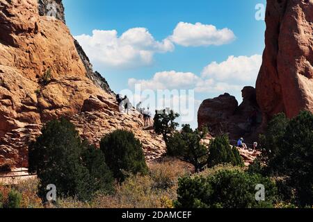 PARCS ET LOISIRS VOLUME 5: Parc national Garden of the Gods à Colorado Springs, Colorado. Banque D'Images