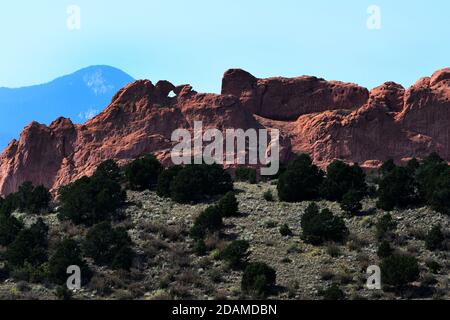 PARCS ET LOISIRS VOLUME 5: Parc national Garden of the Gods à Colorado Springs, Colorado. Banque D'Images