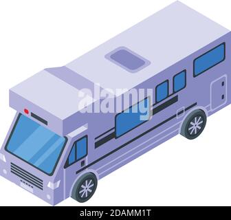 Icône de bus touristique. Isométrique de l'icône de vecteur de bus touristique pour la conception de sites Web isolée sur fond blanc Illustration de Vecteur