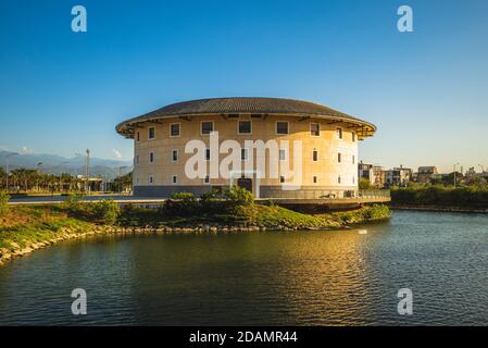 Hakka tulou maison ronde à Miaoli, Taïwan Banque D'Images