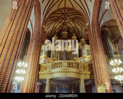 Intérieur de l'église Storkyrkan, également connue sous le nom d'église Saint-Nicolas ou cathédrale de Stockholm. C'est la deuxième plus ancienne église de Stockholm, en Suède Banque D'Images