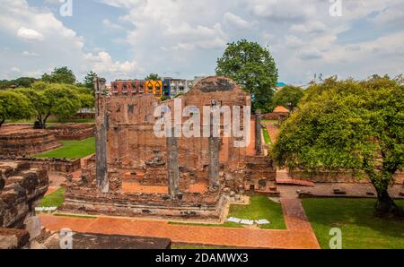 Wat Ratchaburana dans le parc historique d'Ayutthaya Banque D'Images