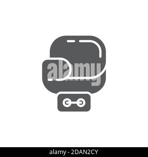 Gant de boxe lcon. Symbole d'équipement sportif, ligne, couleur, pictogramme de style contour sur fond beige. Gants de boxe signe pour le concept mobile et web des Illustration de Vecteur