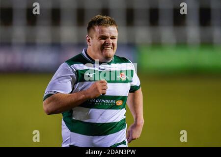 Kenton Bank foot, Royaume-Uni. 07e juillet 2020. George DAVIS de Ealing Trailfinders lors du match amical entre Newcastle Falcons et Ealing Trailfinders à Kingston Park, Kenton Bank foot, Newcastle, Angleterre, le 13 novembre 2020. Photo de David Horn. Crédit : Prime Media Images/Alamy Live News Banque D'Images