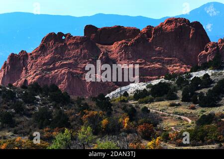 PARCS ET LOISIRS VOLUME 5: Parc national Garden of the Gods à Colorado Springs, Colorado. Banque D'Images