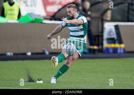 Kenton Bank foot, Royaume-Uni. 07e juillet 2020. Craig WILLIS (10) de Ealing Trailfinders lors du match amical entre Newcastle Falcons et Ealing Trailfinders à Kingston Park, Kenton Bank foot, Newcastle, Angleterre, le 13 novembre 2020. Photo de David Horn. Crédit : Prime Media Images/Alamy Live News Banque D'Images