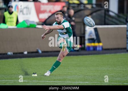 Kenton Bank foot, Royaume-Uni. 07e juillet 2020. Craig WILLIS (10) de Ealing Trailfinders lors du match amical entre Newcastle Falcons et Ealing Trailfinders à Kingston Park, Kenton Bank foot, Newcastle, Angleterre, le 13 novembre 2020. Photo de David Horn. Crédit : Prime Media Images/Alamy Live News Banque D'Images