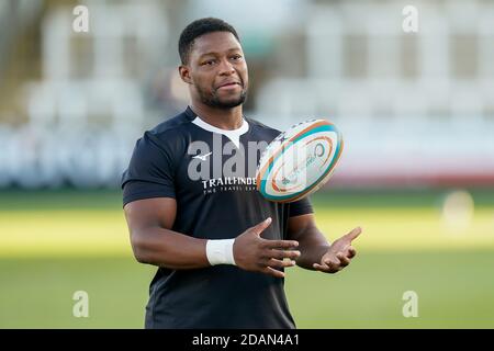 Kenton Bank foot, Royaume-Uni. 07e juillet 2020. Simon UZOKWE (6) de Ealing Trailfinders lors du match amical entre Newcastle Falcons et Ealing Trailfinders à Kingston Park, Kenton Bank foot, Newcastle, Angleterre, le 13 novembre 2020. Photo de David Horn. Crédit : Prime Media Images/Alamy Live News Banque D'Images