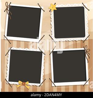 Vintage scrapbook cadres espace de copie illustration vectorielle Illustration de Vecteur