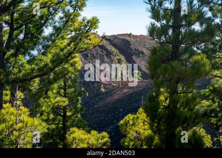 Parcours de randonnée dans le paysage volcanique de Palma Banque D'Images