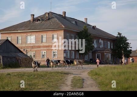 Île Solovetsky Mer Blanche Russie. Banque D'Images