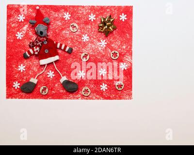 Décorations de Noël en fibre de sisal avec emplacement pour un texte. Banque D'Images