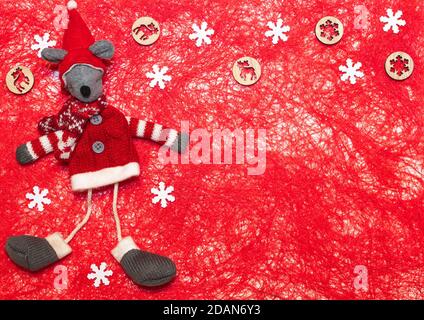 Décorations de Noël en fibre de sisal avec emplacement pour un texte. Banque D'Images