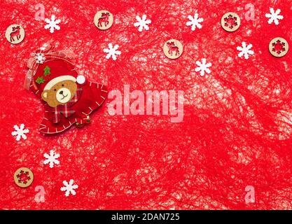 Décorations de Noël en fibre de sisal avec emplacement pour un texte. Banque D'Images